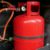 Propane gas bottle red