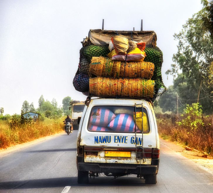 Overloaded Van